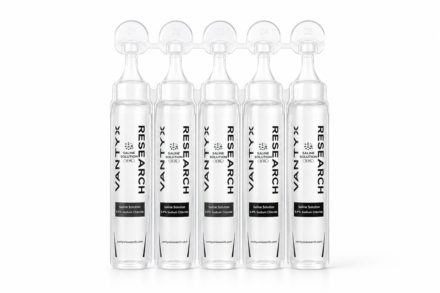 Saline Solution 0.9% Sodium Chloride 15ml – Single-Use Ampoules (25 Pack)