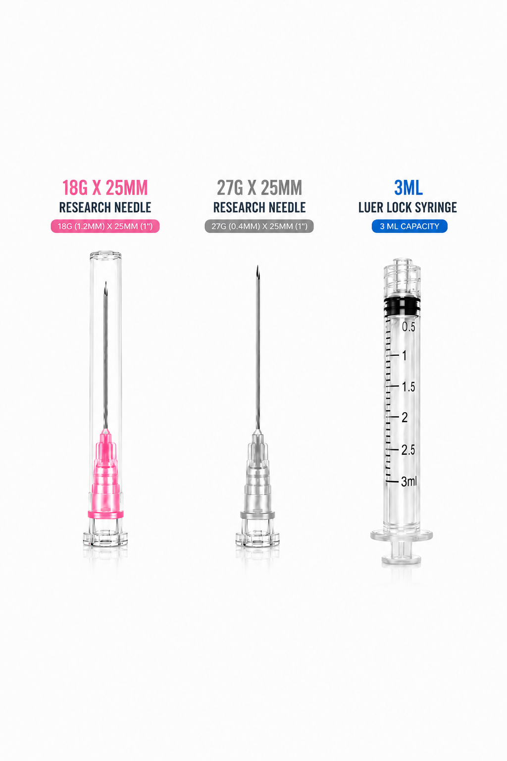 3mL Luer Lock Syringe Bundle