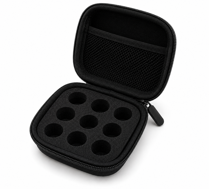 Premium 9-Slot 3mL Research Vial Storage Case