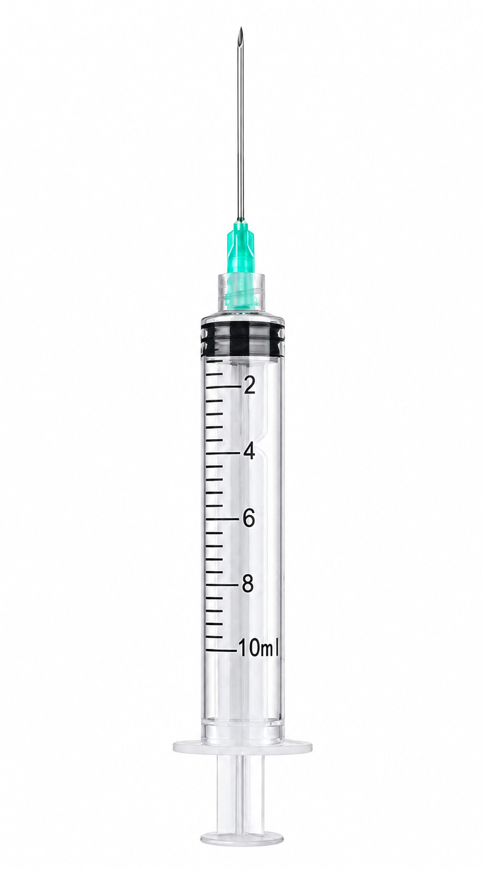10ml Syringe with 18G x 38mm(1.5inches) Needle – Disposable Single Use ( pack 30/60/100)