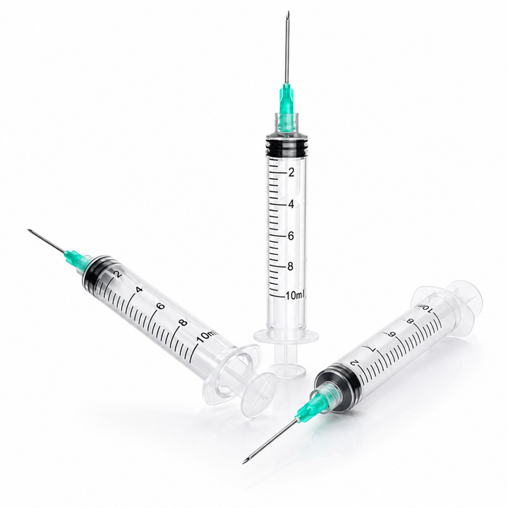 10ml Syringe with 18G x 38mm(1.5inches) Needle – Disposable Single Use ( pack 30/60/100)